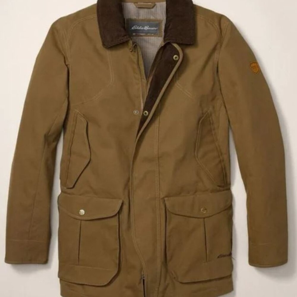 Eddie Bauer Bainbridge Field Jacket Water Resistant Waxed Canvas